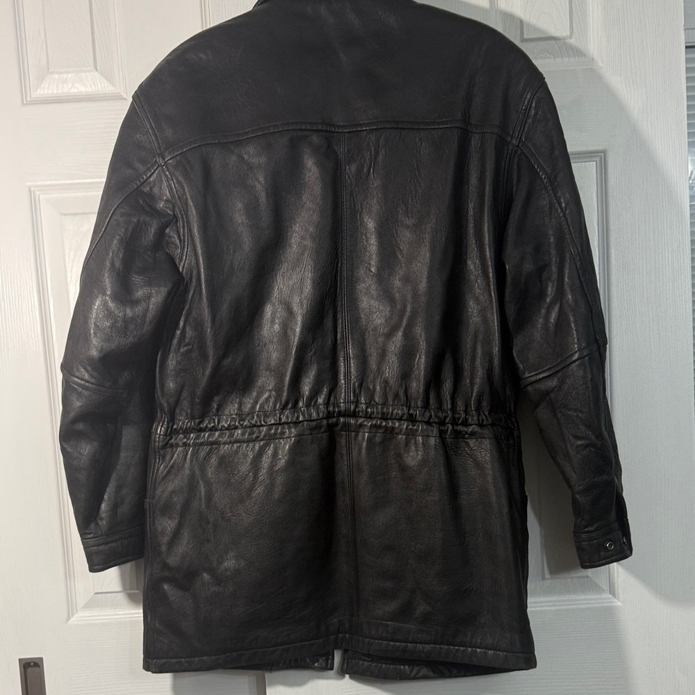 Kenneth Cole Reaction Black Leather Field Jacket - Picture 5 of 13